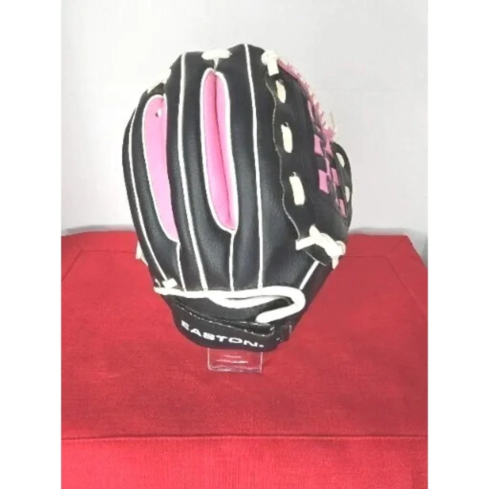 Easton 9.5 Inch Pattern Youth Child Baseball Glove EKP9500 Right Hand Pink Black